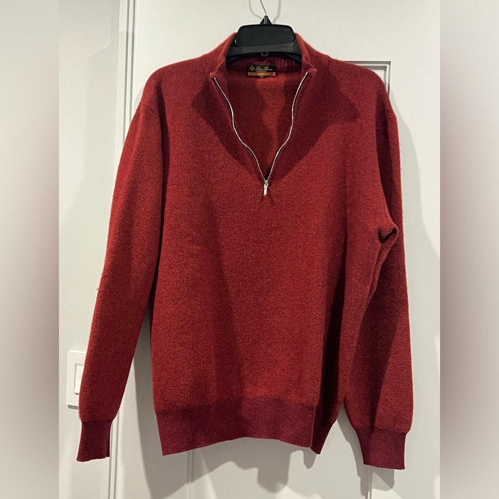 Loro Piana Roadster Pull (Size 52) Caramel Red